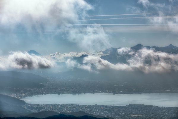 高ボッチ高原　富士山　雲海　諏訪湖サムネイル