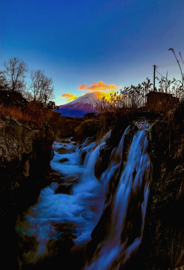 朝鮮岩　吉原　芝川の滝　富士山サムネイル