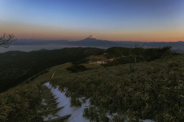 達磨山　天の川　富士山　星空　朝焼けサムネイル