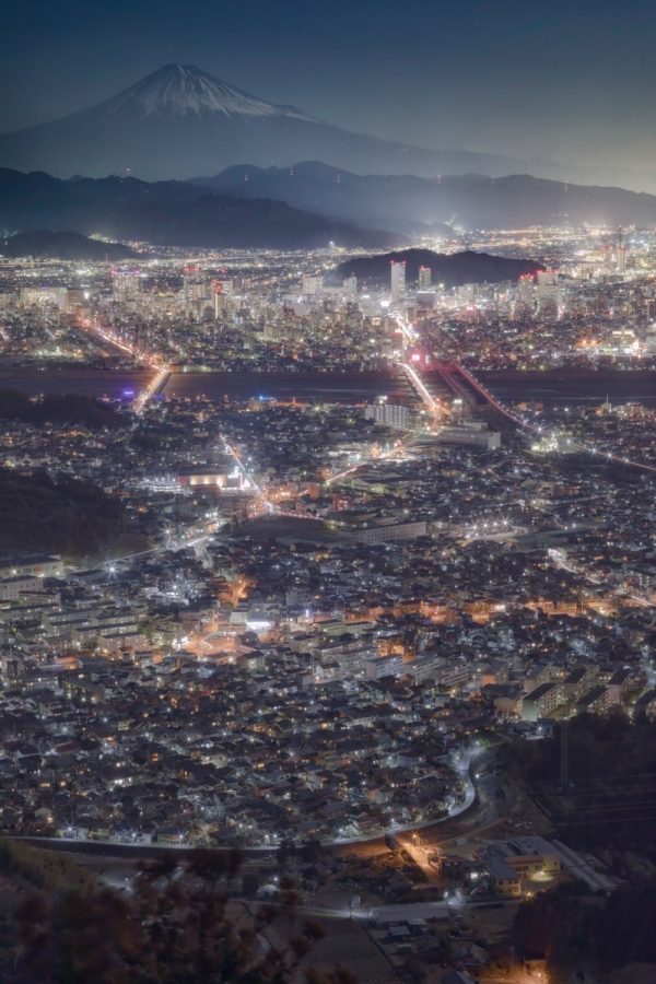 日本平　朝鮮岩　富士山　夜景サムネイル