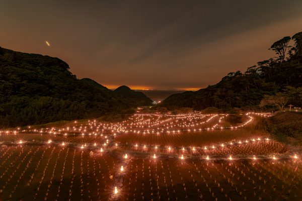松崎町　石部の棚田　ライトアップサムネイル