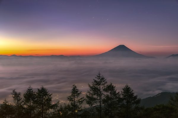 甘利山　雲海　富士山サムネイル